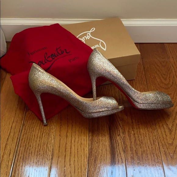 TODAY ONLY!!!  Christian Louboutin Yolanda 100 Glitter Pump - Picture 2 of 8